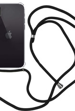 Nomfy Hoesje Geschikt voor iPhone XR Hoesje Shock Proof Transparant Met Telefoonketting Case Shock Koord - Hoesje Geschikt voor iPhone XR Shock Proof Case Met Koord - Transparant