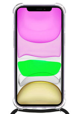 Nomfy Hoesje Geschikt voor iPhone XR Hoesje Shock Proof Transparant Met Telefoonketting Case Shock Koord - Hoesje Geschikt voor iPhone XR Shock Proof Case Met Koord - Transparant