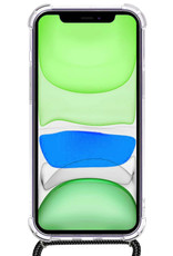 NoXx Hoes Geschikt voor iPhone XR Hoesje Transparant Met Telefoonkoord Cover Shock Proof Case Koord Hoes
