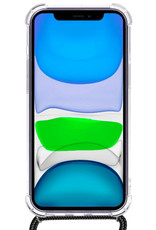 BASEY. Hoes Geschikt voor iPhone XR Hoesje Shock Proof Case Met Koord Shock Hoes Met Koord - Hoesje Geschikt voor iPhone XR Hoes Cover Met Koord - Transparant