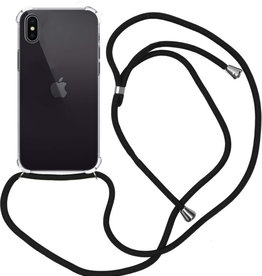 Nomfy Nomfy iPhone XS Hoesje Transparant Shockproof Met Zwart Koord