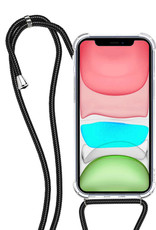 NoXx Hoes Geschikt voor iPhone Xs Hoesje Transparant Met Telefoonkoord Cover Shock Proof Case Koord Hoes