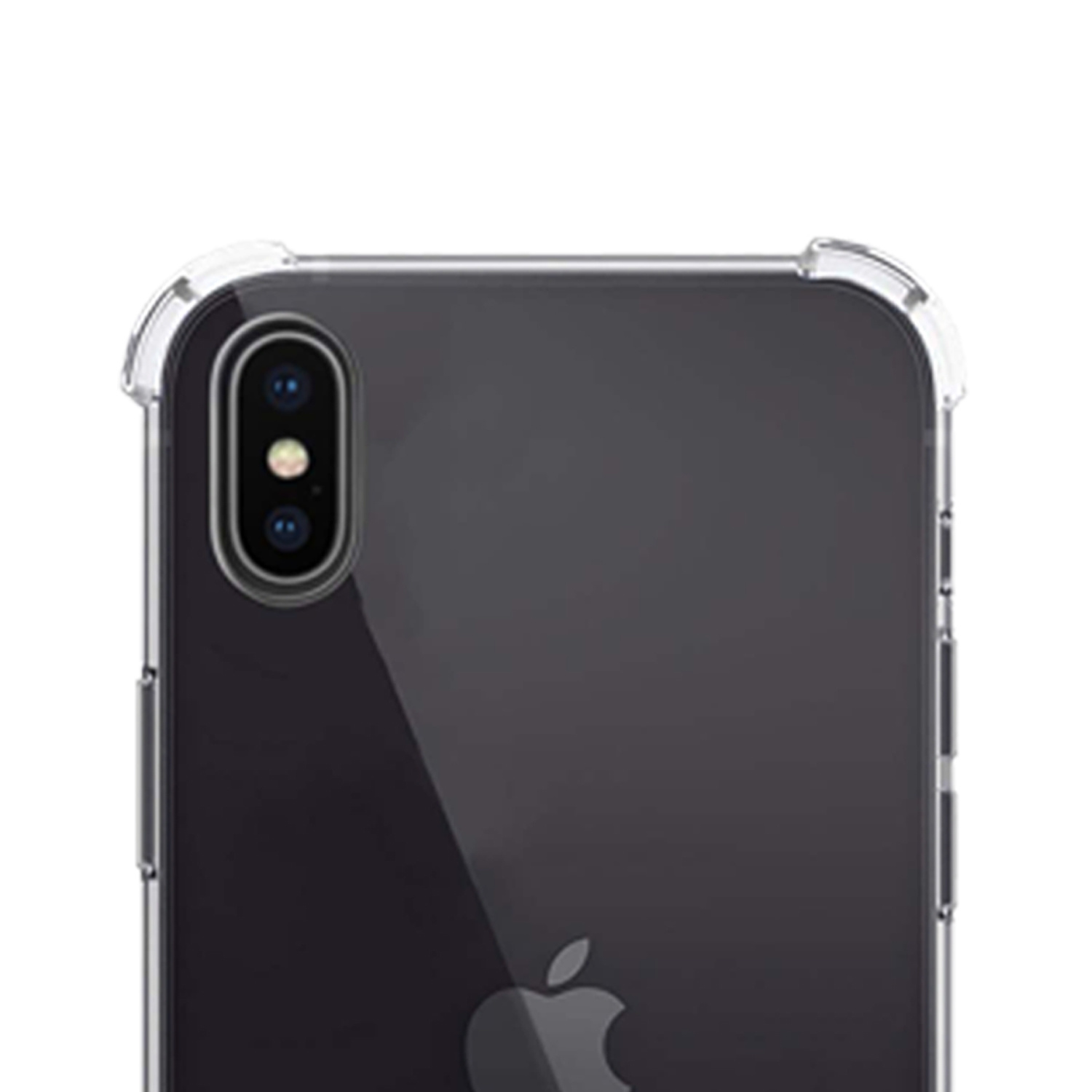 NoXx Hoes Geschikt voor iPhone X Hoesje Transparant Met Telefoonkoord Cover Shock Proof Case Koord Hoes