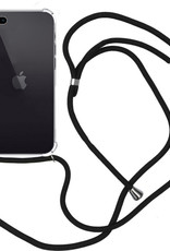 Nomfy Hoesje Geschikt voor iPhone 8 Plus Hoesje Shock Proof Transparant Met Telefoonketting Case Shock Koord - Hoesje Geschikt voor iPhone 8 Plus Shock Proof Case Met Koord - Transparant