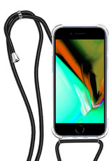 NoXx Hoes Geschikt voor iPhone SE 2022 Hoesje Transparant Met Telefoonkoord Cover Shock Proof Case Koord Hoes