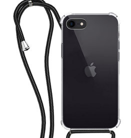 NoXx NoXx iPhone SE 2020 Hoesje Transparant Shockproof Met Zwart Koord