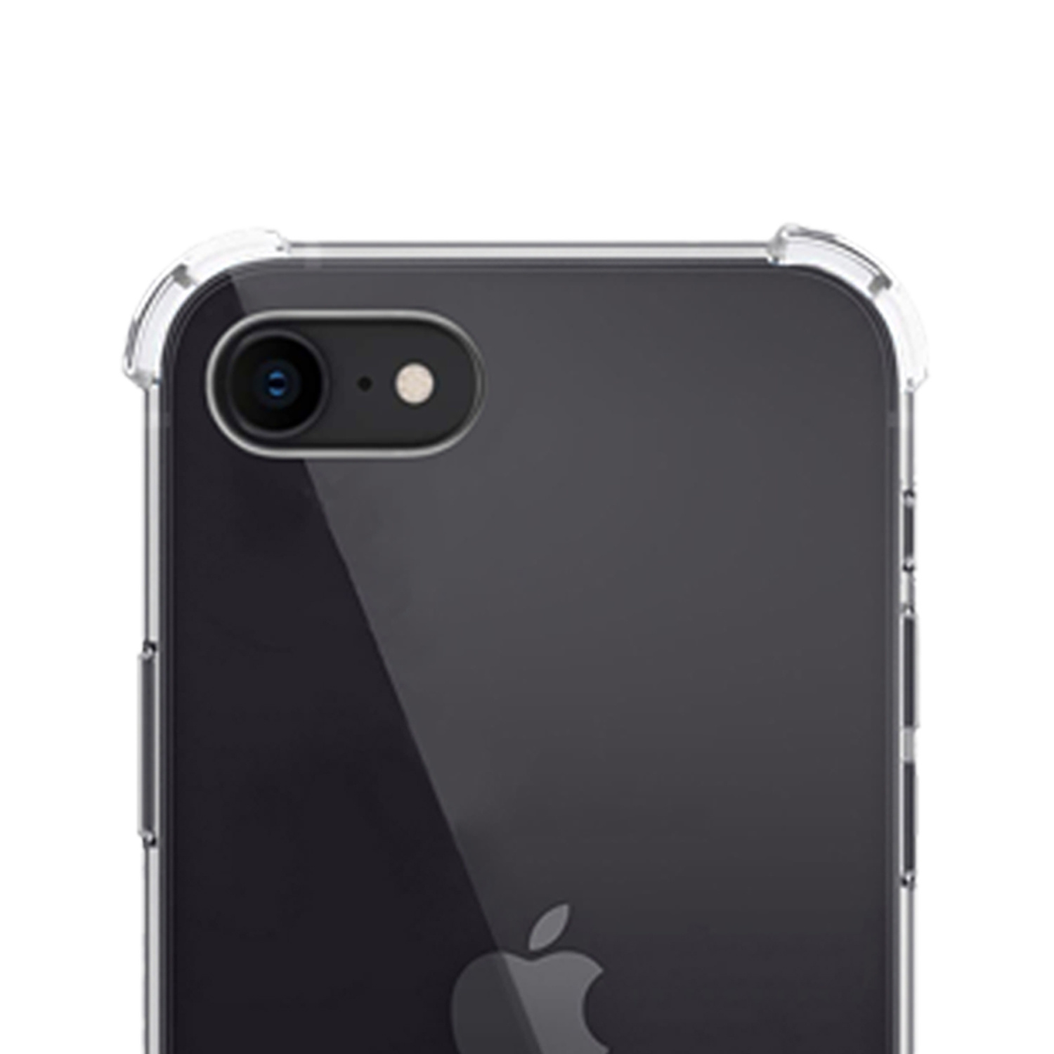 NoXx Hoes Geschikt voor iPhone SE 2020 Hoesje Transparant Met Telefoonkoord Cover Shock Proof Case Koord Hoes