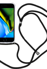 Nomfy Hoesje Geschikt voor iPhone 8 Hoesje Shock Proof Transparant Met Telefoonketting Case Shock Koord - Hoesje Geschikt voor iPhone 8 Shock Proof Case Met Koord - Transparant