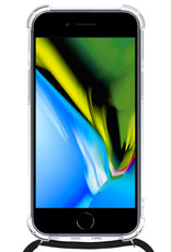 Nomfy Hoesje Geschikt voor iPhone 8 Hoesje Shock Proof Transparant Met Telefoonketting Case Shock Koord - Hoesje Geschikt voor iPhone 8 Shock Proof Case Met Koord - Transparant