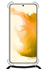 Nomfy Hoesje Geschikt voor Samsung S22 Ultra Hoesje Shock Proof Transparant Met Telefoonketting Case Shock Koord - Hoesje Geschikt voor Samsung Galaxy S22 Ultra Shock Proof Case Met Koord - Transparant