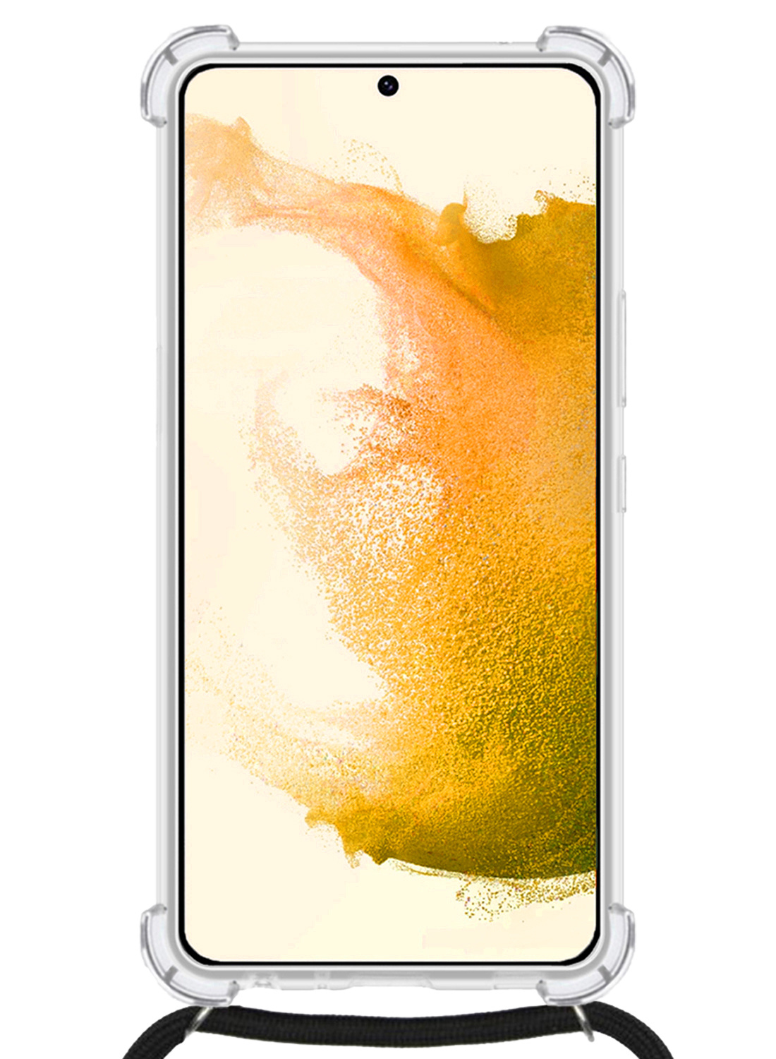 Nomfy Hoesje Geschikt voor Samsung S22 Ultra Hoesje Shock Proof Transparant Met Telefoonketting Case Shock Koord - Hoesje Geschikt voor Samsung Galaxy S22 Ultra Shock Proof Case Met Koord - Transparant