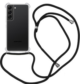 Nomfy Nomfy Samsung Galaxy S22 Plus Hoesje Transparant Shockproof Met Zwart Koord