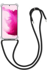 BASEY. Hoes Geschikt voor Samsung S22 Plus Hoesje Shock Proof Case Met Koord Shock Hoes Met Koord - Hoesje Geschikt voor Samsung Galaxy S22 Plus Hoes Cover Met Koord - Transparant