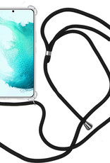 Nomfy Hoesje Geschikt voor Samsung S22 Hoesje Shock Proof Transparant Met Telefoonketting Case Shock Koord - Hoesje Geschikt voor Samsung Galaxy S22 Shock Proof Case Met Koord - Transparant