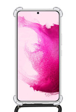 BASEY. Hoes Geschikt voor Samsung S21 Plus Hoesje Shock Proof Case Met Koord Shock Hoes Met Koord - Hoesje Geschikt voor Samsung Galaxy S21 Plus Hoes Cover Met Koord - Transparant