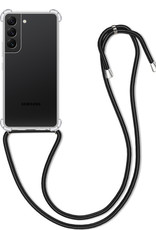BASEY. Hoes Geschikt voor Samsung S21 Hoesje Shock Proof Case Met Koord Shock Hoes Met Koord - Hoesje Geschikt voor Samsung Galaxy S21 Hoes Cover Met Koord - Transparant