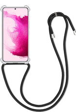 BASEY. Hoes Geschikt voor Samsung S21 Hoesje Shock Proof Case Met Koord Shock Hoes Met Koord - Hoesje Geschikt voor Samsung Galaxy S21 Hoes Cover Met Koord - Transparant
