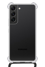 BASEY. Hoes Geschikt voor Samsung S21 Hoesje Shock Proof Case Met Koord Shock Hoes Met Koord - Hoesje Geschikt voor Samsung Galaxy S21 Hoes Cover Met Koord - Transparant