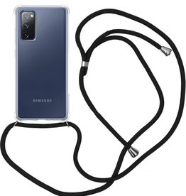 Nomfy Samsung Galaxy S20FE Hoesje Transparant Shockproof Met Zwart Koord