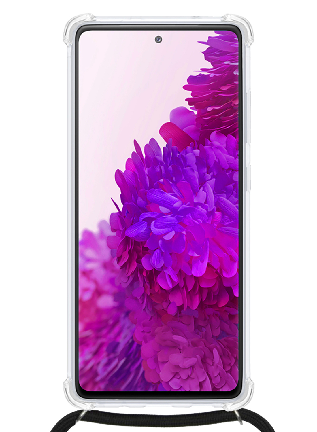 Nomfy Hoesje Geschikt voor Samsung S20 FE Hoesje Shock Proof Transparant Met Telefoonketting Case Shock Koord - Hoesje Geschikt voor Samsung Galaxy S20 FE Shock Proof Case Met Koord - Transparant