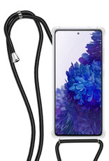 NoXx Hoes Geschikt voor Samsung S20 FE Hoesje Transparant Met Telefoonkoord Cover Shock Proof Case Koord Hoes