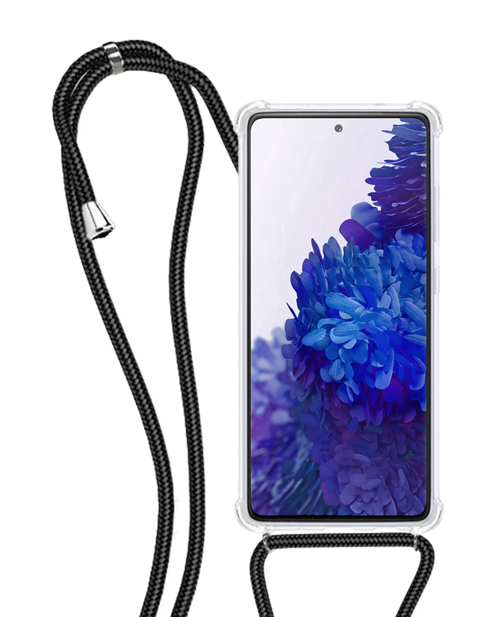 NoXx Hoes Geschikt voor Samsung S20 FE Hoesje Transparant Met Telefoonkoord Cover Shock Proof Case Koord Hoes