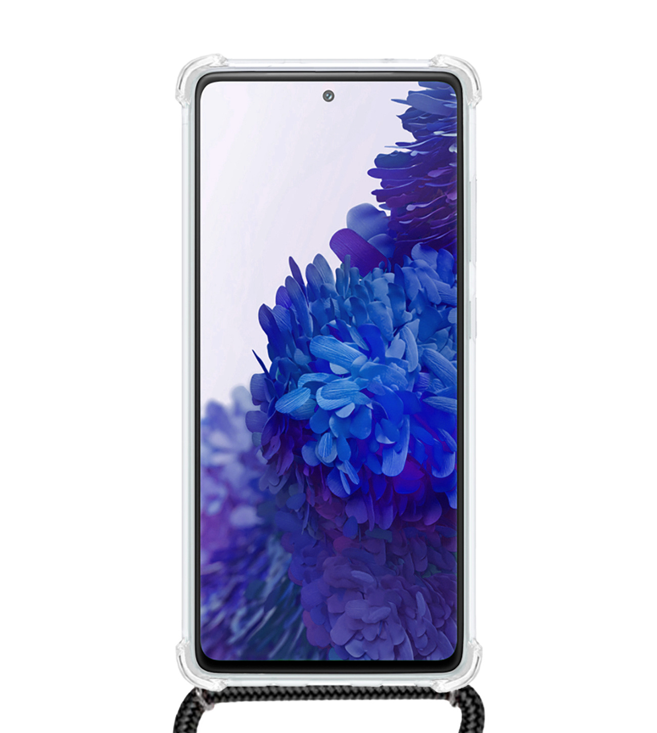NoXx Hoes Geschikt voor Samsung S20 FE Hoesje Transparant Met Telefoonkoord Cover Shock Proof Case Koord Hoes