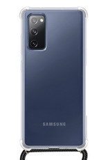 NoXx Hoes Geschikt voor Samsung S20 FE Hoesje Transparant Met Telefoonkoord Cover Shock Proof Case Koord Hoes