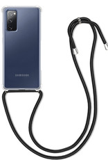BASEY. Hoes Geschikt voor Samsung S20 FE Hoesje Shock Proof Case Met Koord Shock Hoes Met Koord - Hoesje Geschikt voor Samsung Galaxy S20 FE Hoes Cover Met Koord - Transparant