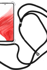 Nomfy Hoesje Geschikt voor Samsung A72 Hoesje Shock Proof Transparant Met Telefoonketting Case Shock Koord - Hoesje Geschikt voor Samsung Galaxy A72 Shock Proof Case Met Koord - Transparant