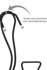 NoXx Hoes Geschikt voor Samsung A53 Hoesje Transparant Met Telefoonkoord Cover Shock Proof Case Koord Hoes
