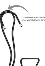 NoXx Hoes Geschikt voor Samsung A52s Hoesje Transparant Met Telefoonkoord Cover Shock Proof Case Koord Hoes