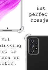 BASEY. Hoes Geschikt voor Samsung A52s Hoesje Shock Proof Case Met Koord Shock Hoes Met Koord - Hoesje Geschikt voor Samsung Galaxy A52s 5G Hoes Cover Met Koord - Transparant
