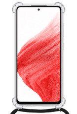 Nomfy Hoesje Geschikt voor Samsung A52 Hoesje Shock Proof Transparant Met Telefoonketting Case Shock Koord - Hoesje Geschikt voor Samsung Galaxy A52 Shock Proof Case Met Koord - Transparant