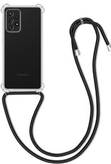 BASEY. Hoes Geschikt voor Samsung A52 Hoesje Shock Proof Case Met Koord Shock Hoes Met Koord - Hoesje Geschikt voor Samsung Galaxy A52 Hoes Cover Met Koord - Transparant