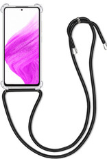 BASEY. Hoes Geschikt voor Samsung A52 Hoesje Shock Proof Case Met Koord Shock Hoes Met Koord - Hoesje Geschikt voor Samsung Galaxy A52 Hoes Cover Met Koord - Transparant