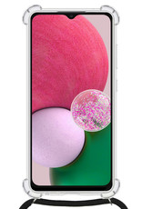 Nomfy Hoesje Geschikt voor Samsung A32 5G Hoesje Shock Proof Transparant Met Telefoonketting Case Shock Koord - Hoesje Geschikt voor Samsung Galaxy A32 5G Shock Proof Case Met Koord - Transparant
