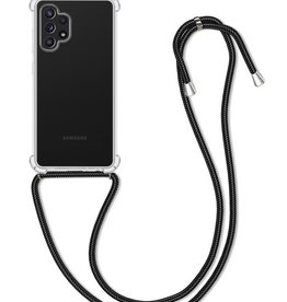 BASEY. BASEY. Samsung Galaxy A32 5G Hoesje Transparant Shockproof Met Zwart Koord