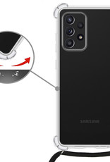 Nomfy Samsung A23 Hoesje Koord Shock Proof Transparant- Samsung Galaxy A23 Hoesje Met Koord Transparant Case Shock - Transparant