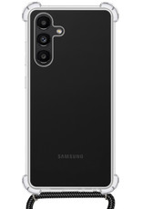 BASEY. Hoes Geschikt voor Samsung A13 5G Hoesje Shock Proof Case Met Koord Shock Hoes Met Koord - Hoesje Geschikt voor Samsung Galaxy A13 5G Hoes Cover Met Koord - Transparant