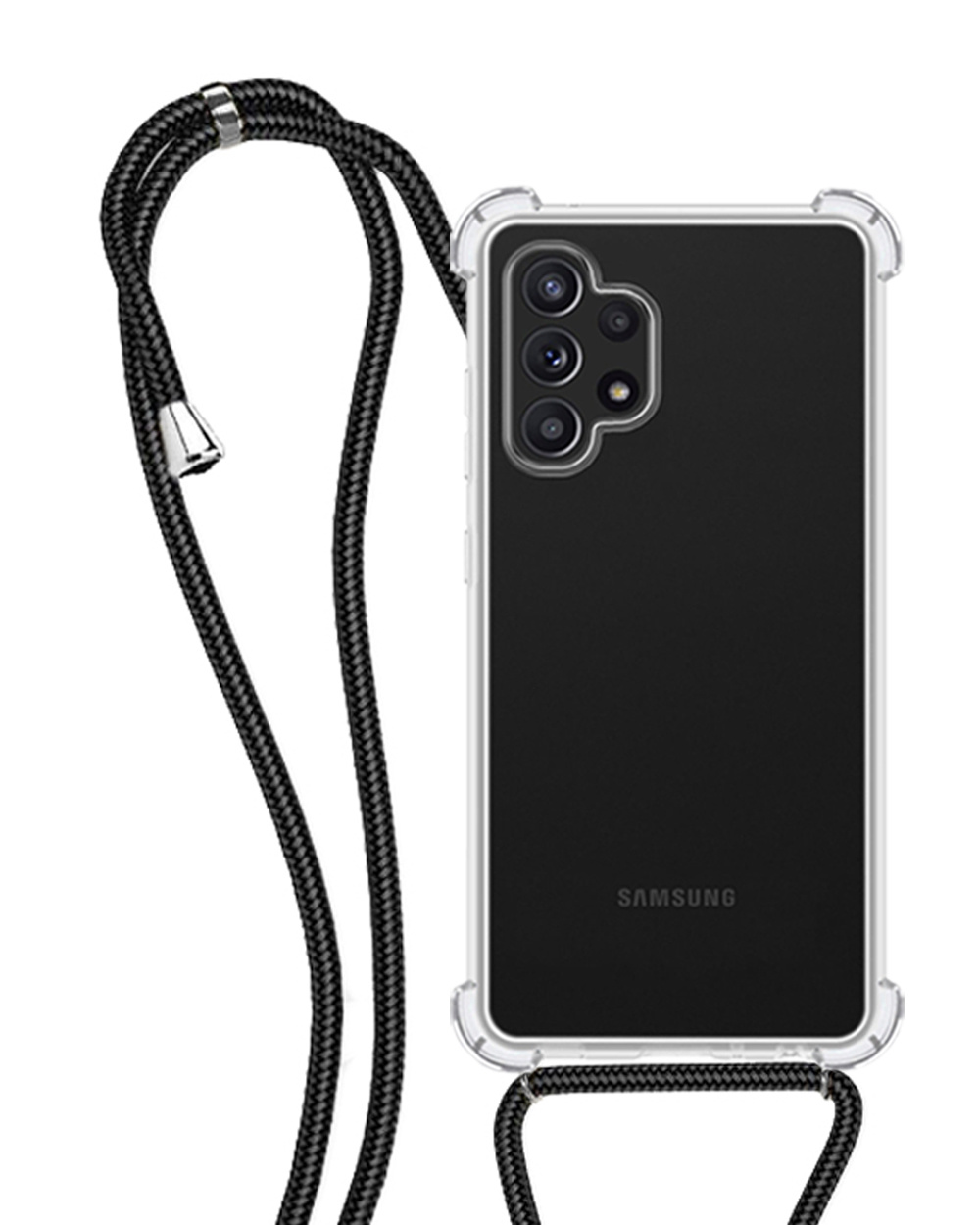NoXx Samsung Galaxy A13 4G Hoesje Met Koord Cover Shock Proof Case Hoes - Transparant