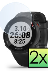 NoXx Screenprotector Geschikt voor Garmin Forerunner 45 Screenprotector Tempered Glass Gehard Glas - 2x