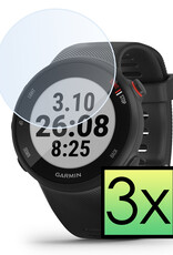 NoXx Screenprotector Geschikt voor Garmin Forerunner 45 Screenprotector Tempered Glass Gehard Glas - 3x