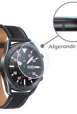 Nomfy Screenprotector Geschikt voor Samsung Galaxy Watch 3 45 mm Screenprotector Bescherm Glas - Screen Protector Geschikt voor Samsung Watch 3 (45 mm) Screenprotector Tempered Glass