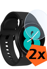 Nomfy Screenprotector Geschikt voor Samsung Galaxy Watch 4 44 mm Screenprotector Bescherm Glas - Screen Protector Geschikt voor Samsung Watch 4 (44 mm) Screenprotector Tempered Glass - 2 PACK