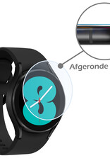 Nomfy Screenprotector Geschikt voor Samsung Galaxy Watch 4 44 mm Screenprotector Bescherm Glas - Screen Protector Geschikt voor Samsung Watch 4 (44 mm) Screenprotector Tempered Glass