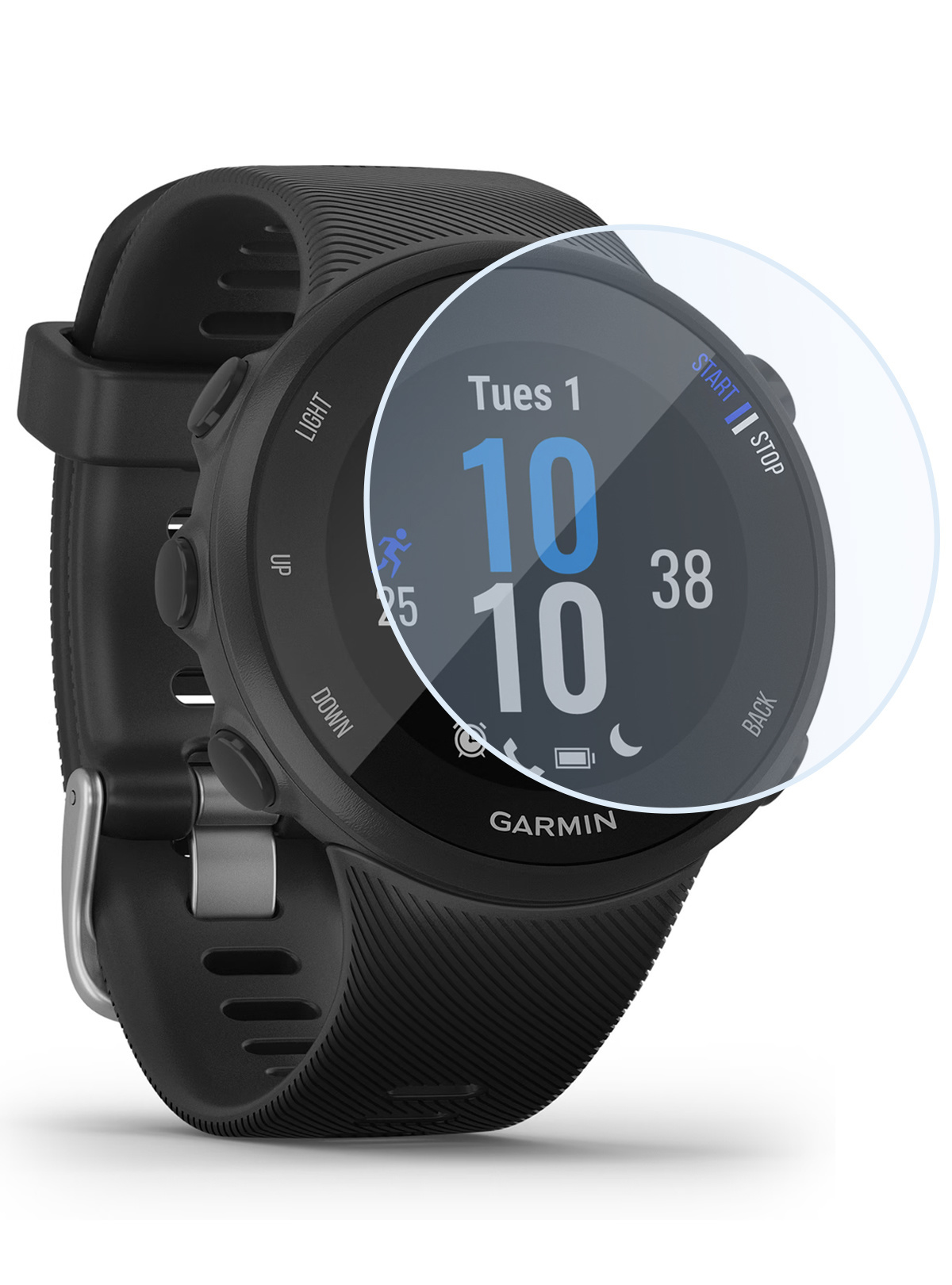 Nomfy Screenprotector Geschikt voor Garmin Forerunner 45S Screenprotector Bescherm Glas - Screen Protector Geschikt voor Garmin Forerunner 45S Screenprotector Tempered Glass