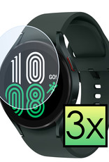 NoXx Screenprotector Geschikt voor Samsung Galaxy Watch 4 44 mm Screenprotector Tempered Glass Gehard Glas - 3x