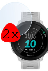 BASEY. Screenprotector Geschikt voor Garmin Forerunner 55 Screenprotector Tempered Glass Beschermglas - Screenprotector Geschikt voor Garmin Forerunner 55 Screen Protector - 2 Stuks