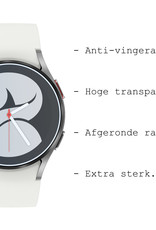 BASEY. Screenprotector Geschikt voor Samsung Galaxy Watch 4 44 mm Screenprotector Tempered Glass Beschermglas - Screenprotector Geschikt voor Samsung Watch 4 (44 mm) Screen Protector - 2 Stuks